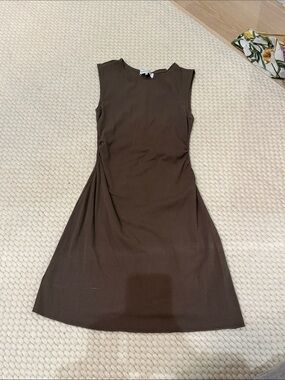 WeWoreWhat Sleeveless Brown A-Line Women's Dress
